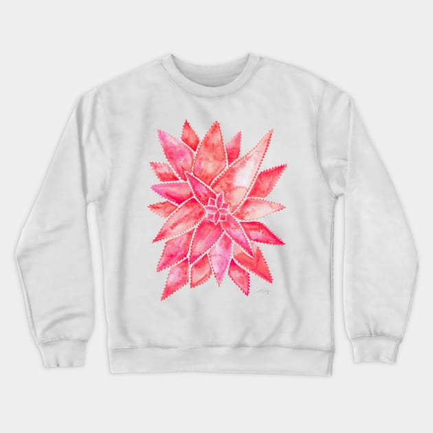 Pink Aloe Vera Crewneck Sweatshirt by CatCoq